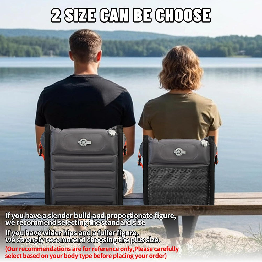 Inflatable Folding Seats for Camping,Portable Stadium Seats w/Back Support