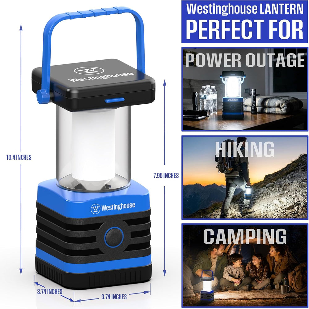 Solar Rechargeable Camping Lantern, 1000 Lumen LED Lantern, 5 Lighting Modes,...