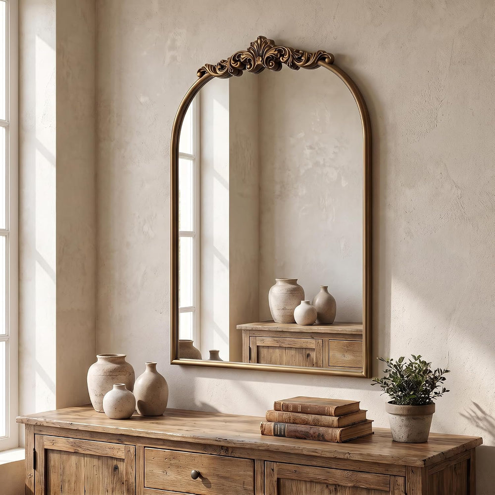 19x27in Ornate Baroque Vintage Mirror
