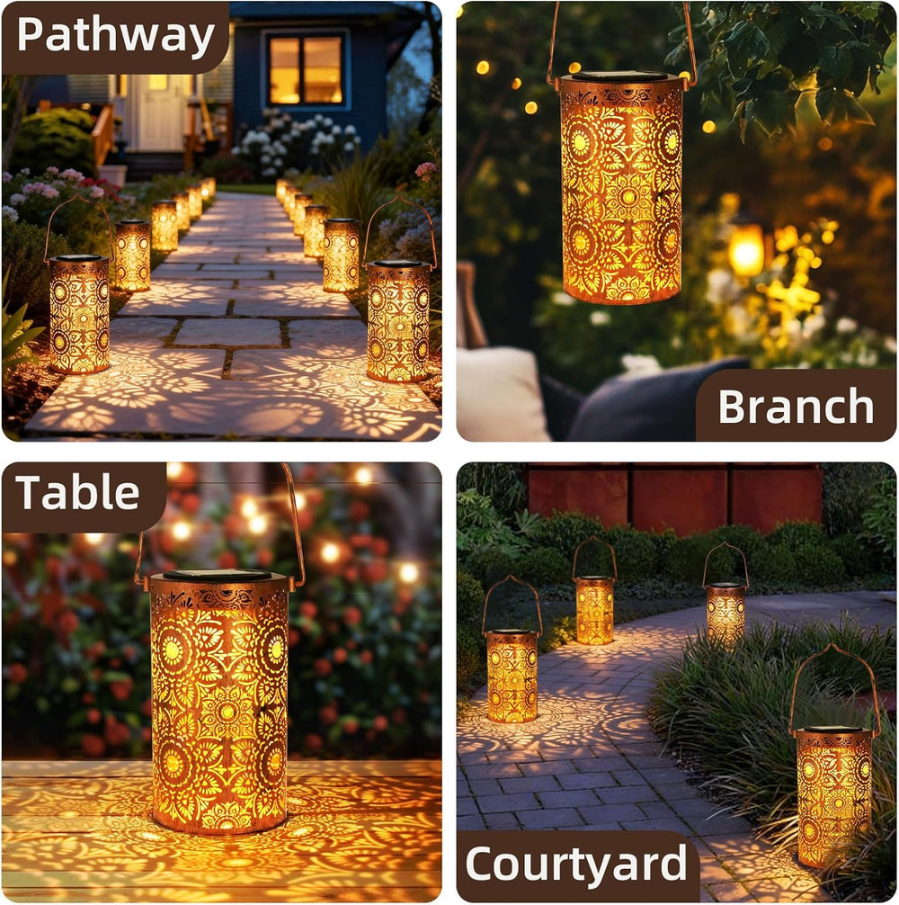 DIBIEECN Birthday Gifts for Women Mom Grandma Wife, Solar Lanterns Outdoor Wa...