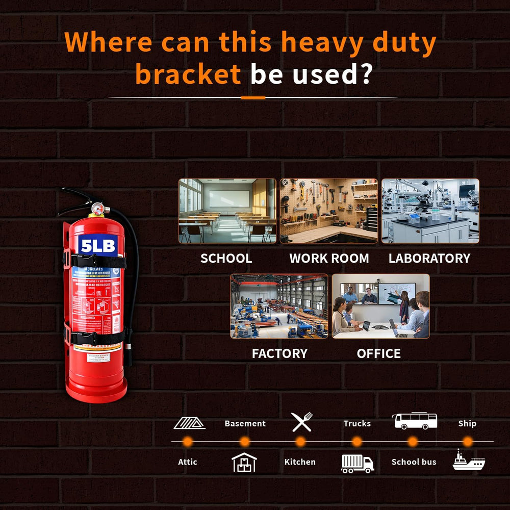 Fire Extinguisher Wall Mount Bracket, Heavy Duty Quick Release Metal Holder f...