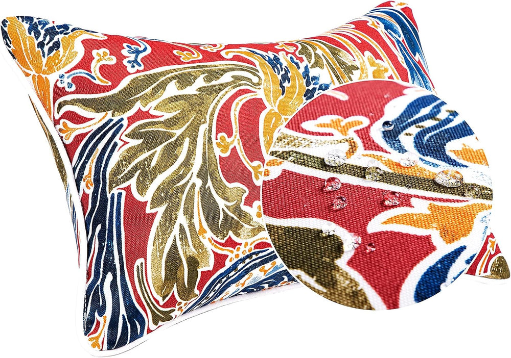 JMGBird Colorful Pillows Red Outdoor Pillows with Inserts Included