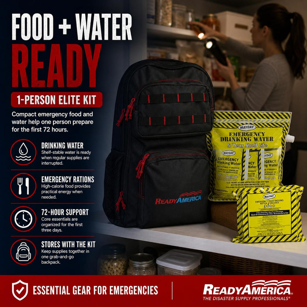 Ready America 70450 Elite 1-Person 3-Day Emergency Backpack