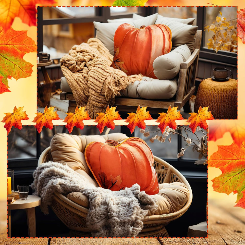 Yousoontic 3pcs Fall Shaped Throw Pillow 12"thanksgiving Pillow with Insert