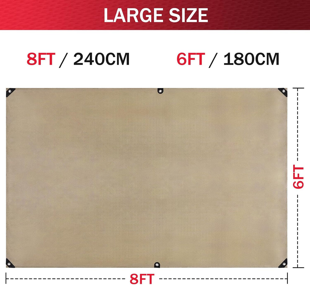 2 Pack Welding Blanket 6x8 ft - Heavy Duty Fiberglass Fire Resistant Blankets...