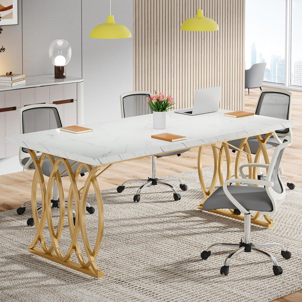 Tribesigns Executive Desk, 63" W Large Computer Desk, Modern Office Desk...
