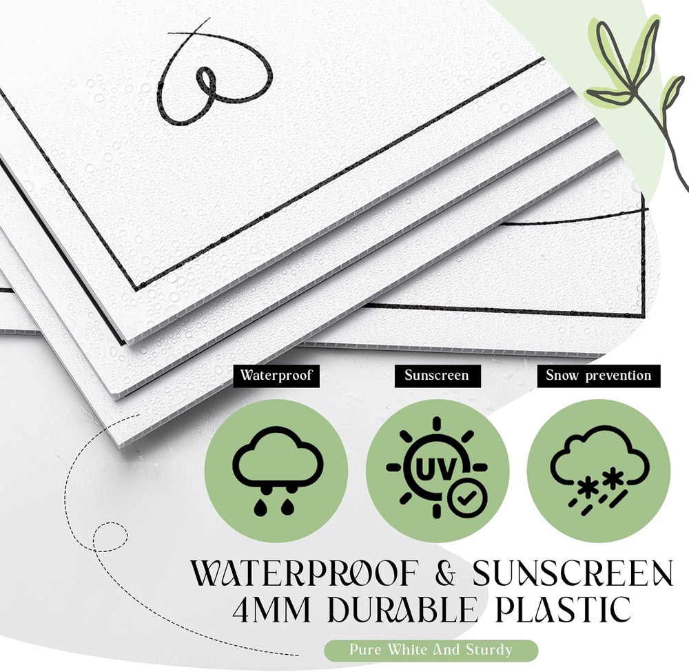 Wenqik 10 Pcs Wedding Directional Parking Signs This Way,White Classic
