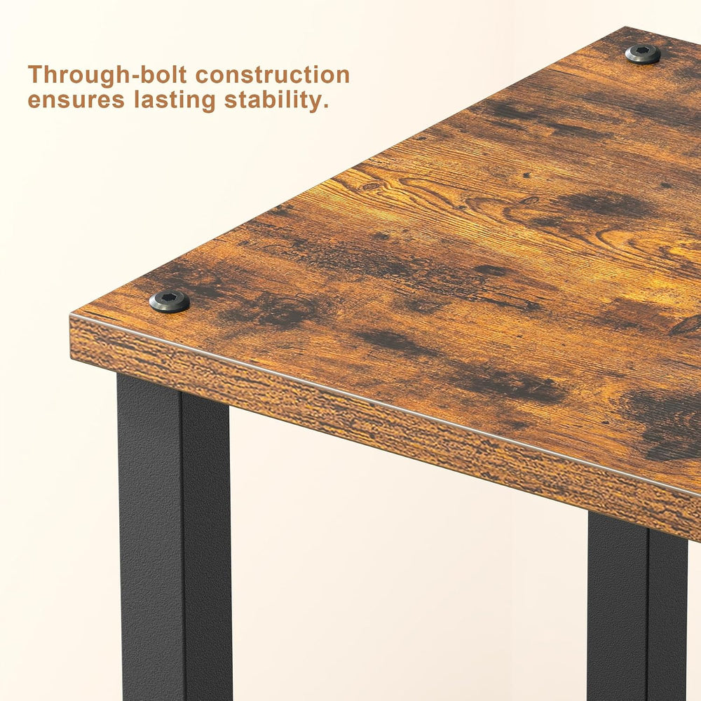 TUTOTAK End Table, Set of 2, Side Table, Nightstand, 2-Tier Storage Shelf