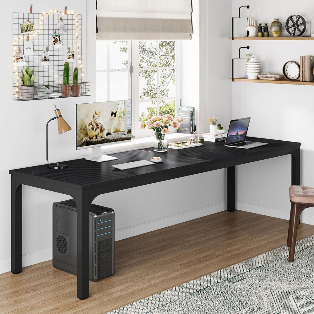 Tribesigns 78.7 Inches Extra Long Computer Desk 2 Person Desk, Double Long De...