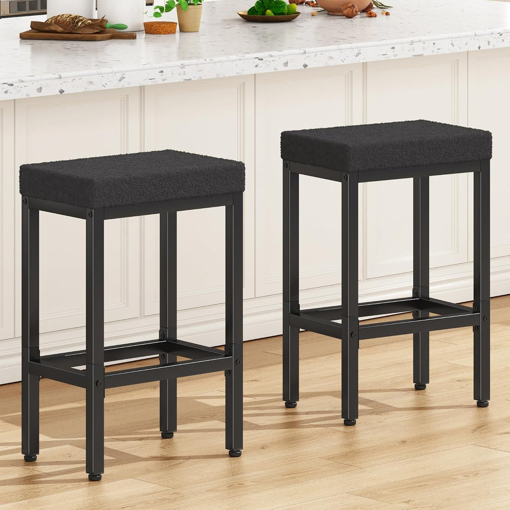 YMYNY 26 Inch Counter Height Bar Stools Set of 2, Fabric Barstools HBS514B