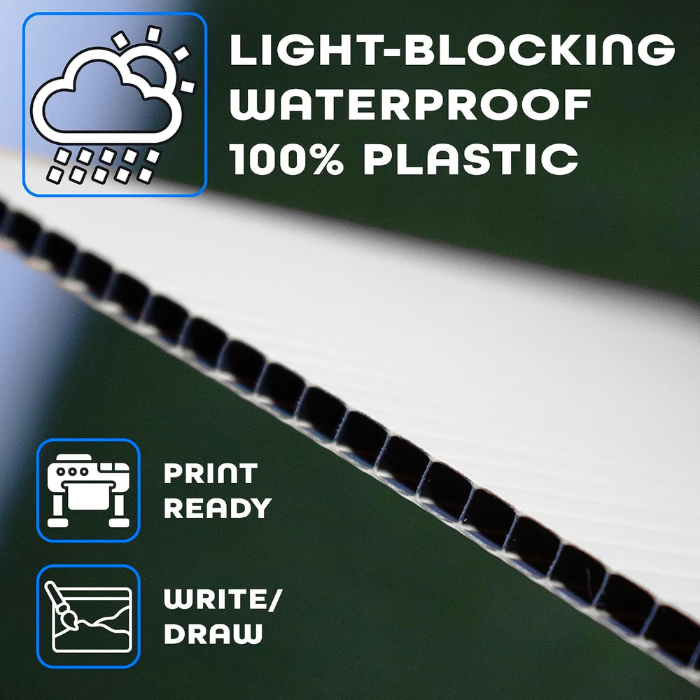 100 SmartFlute® Yard Signs 18x24" Waterproof Plastic 4MM Light-blocking ...
