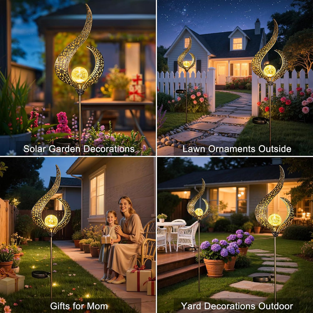 HOMEIMPRO Outdoor Solar Garden Lights Waterproof, Gifts for Mom Dad, Yard Art...