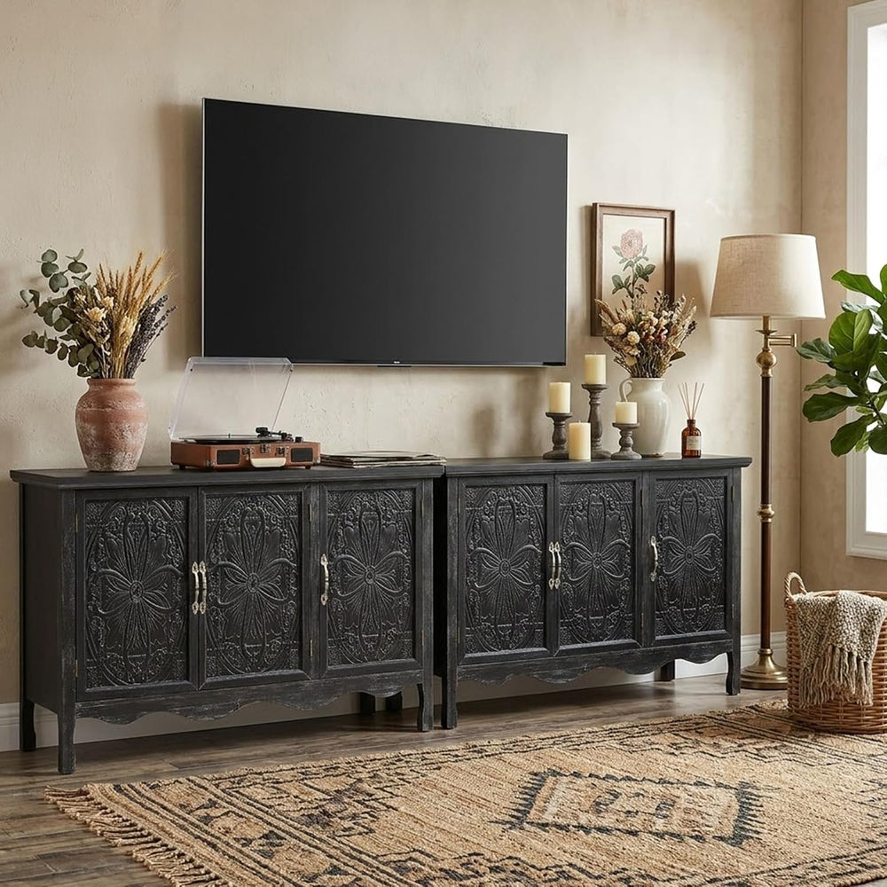 RoyalCraft Buffet Sideboard with Storage,Vintage Solid Wood Sideboard