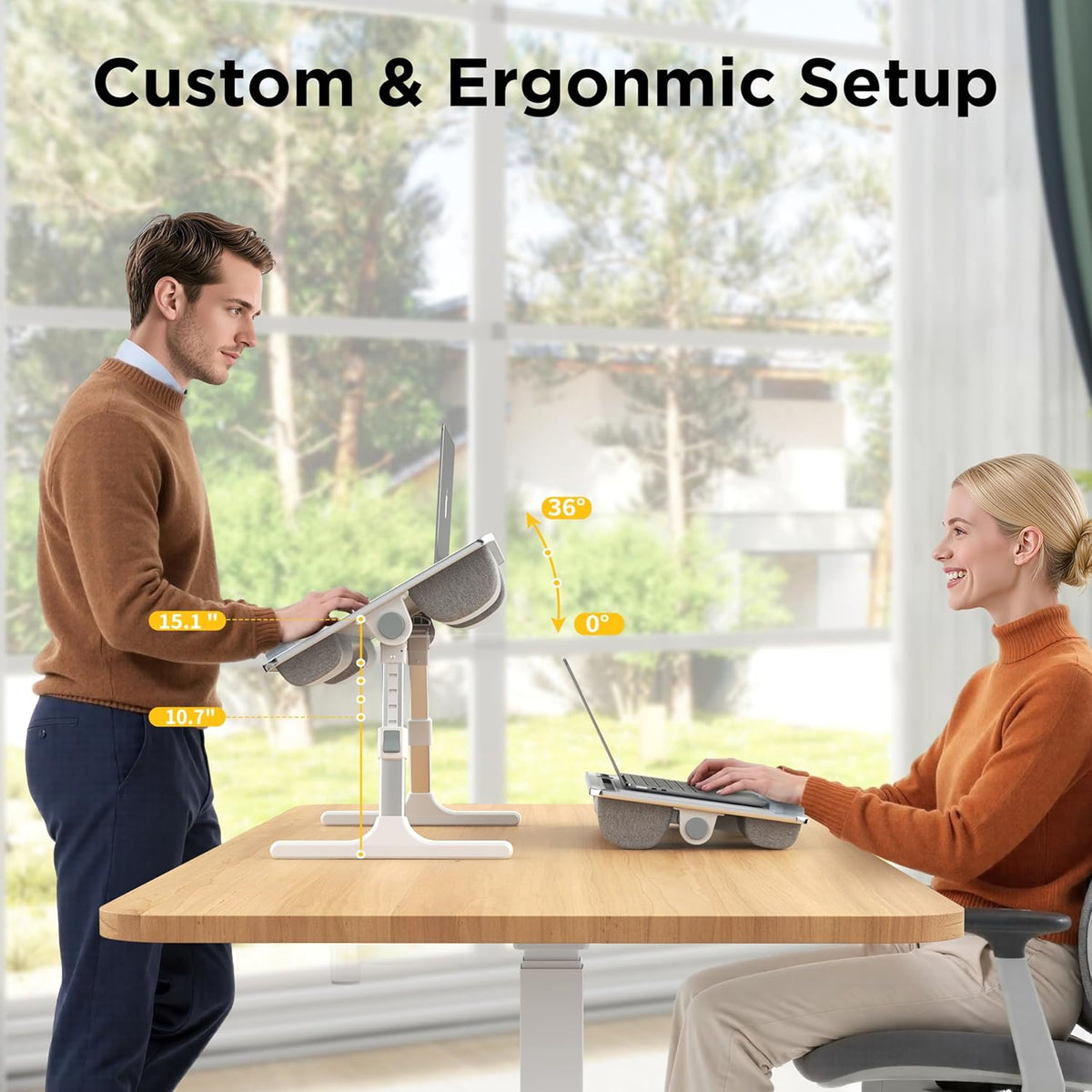 FoldWise 2-in-1 Bed & Lap Desk with Soft Cushion, Adjustable Height & Angle