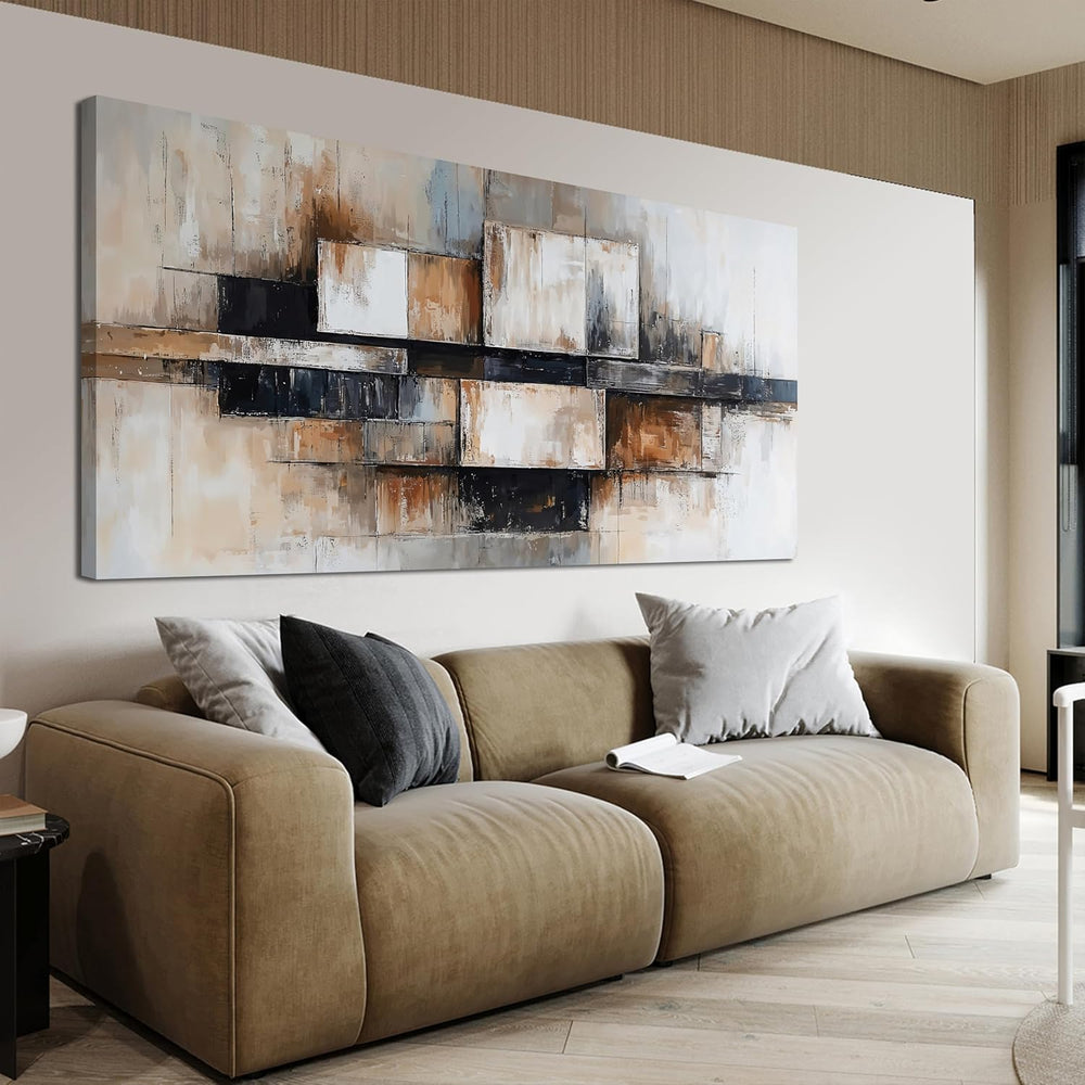 Abstract Geometric Canvas Wall Art For Living Room Art Wall Decor Modern Abst...