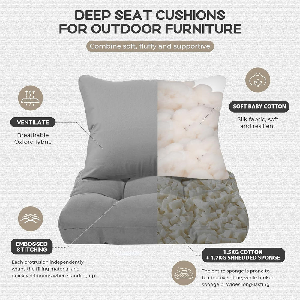 24x22 Outdoor Seat Cushions Set of 2