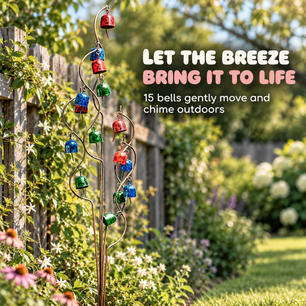 Happy Gardens Bell Spiral Garden Stake Multicolor, 48-Inch