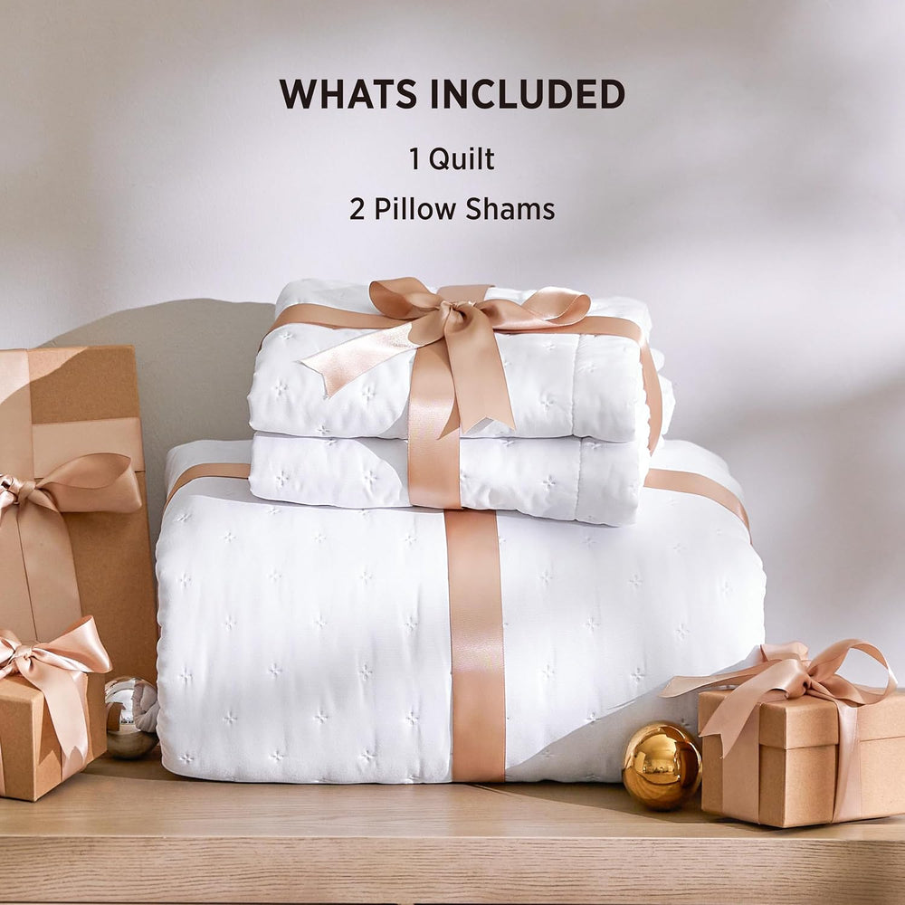 Bedsure King Quilt - Lightweight Comforter King Size for Summer, Bright White...