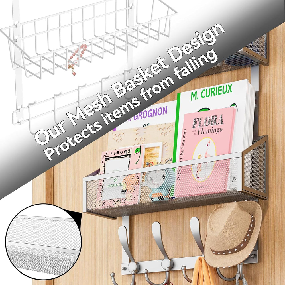 Kaiferty Over The Door Hooks Organizer, Coat Rack Over The Door Storage Hange...