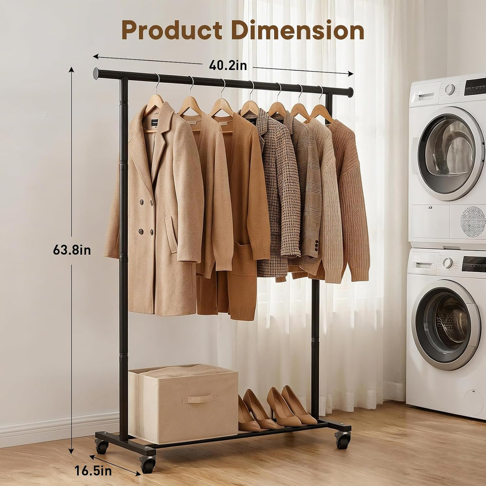 Clothes Rack, Clothing Rack for Hanging Clothes, Rolling Clothes Garmen Rack ...
