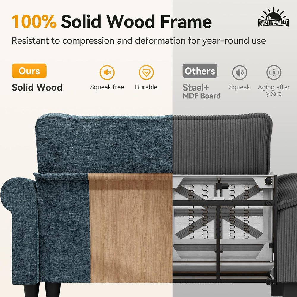SUNSHINE VALLEY Modular Sectional Sofa Set Living Room 2-Piece Deep Seats