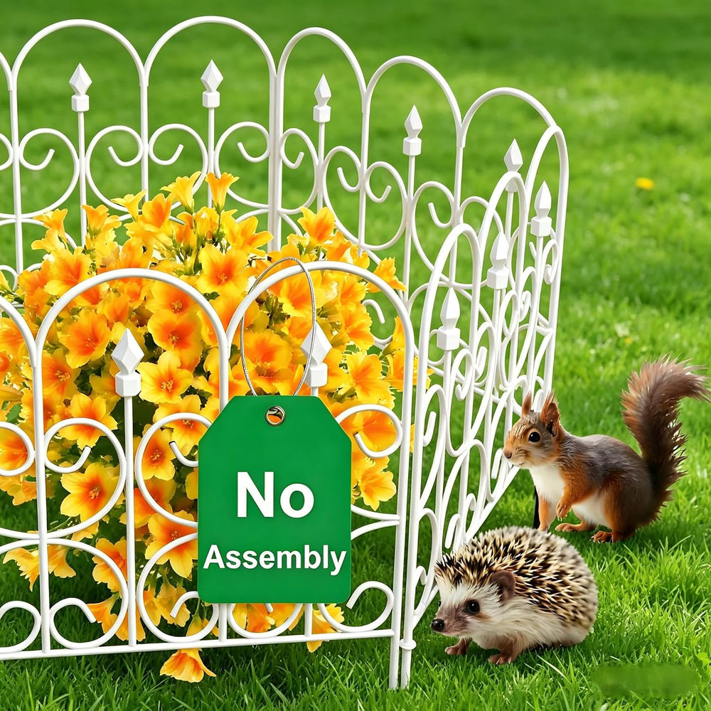 AMAGABELI GARDEN & HOME 5 Panels 32in(H)×10ft(L) Decorative Garden Fences...