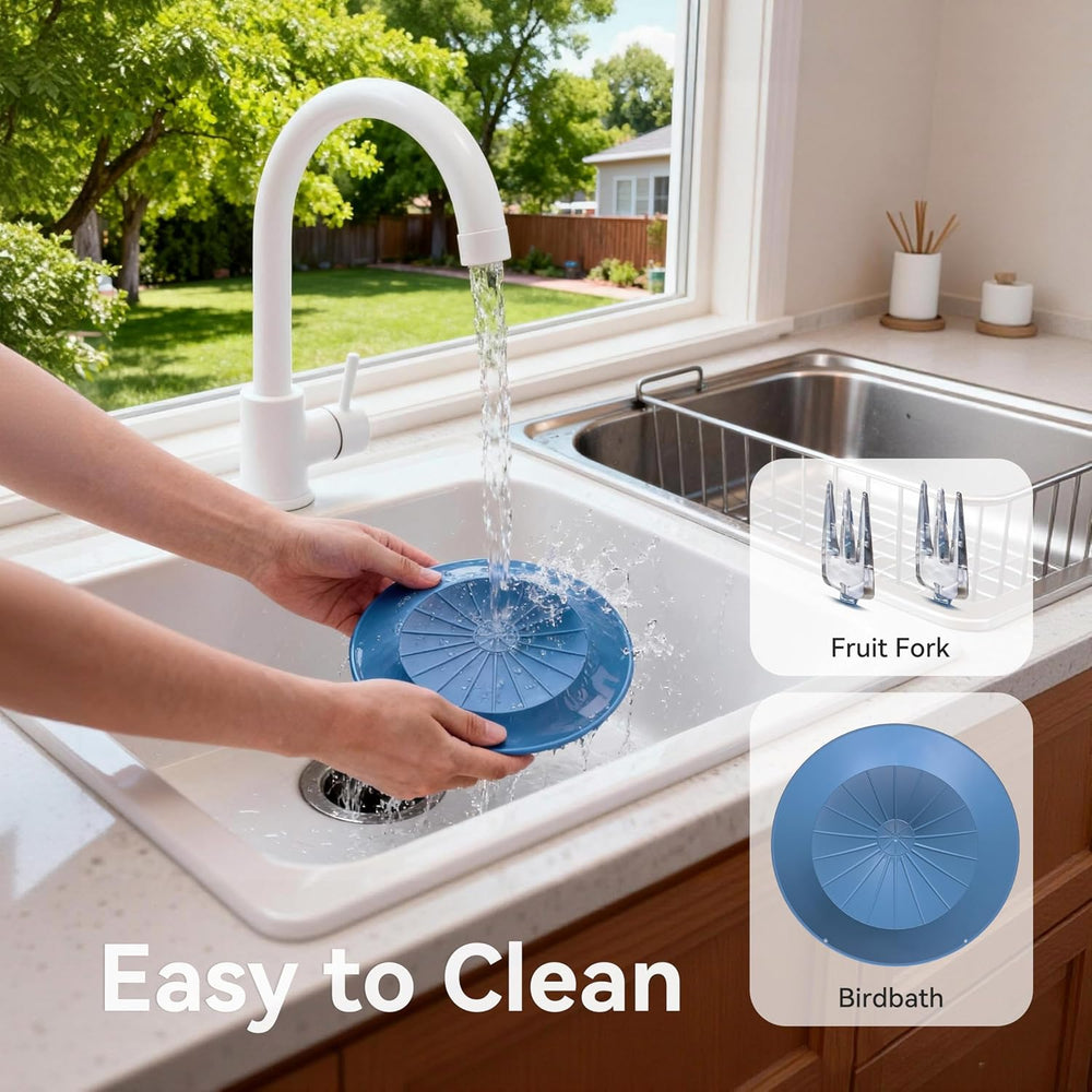 LongPlus Smart Bird Bath with 2K HD Camera, AI Bird ID & Solar Fountain