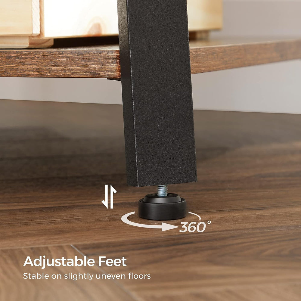 VASAGLE Coat Rack Freestanding, Hall Tree with 4 Shelves