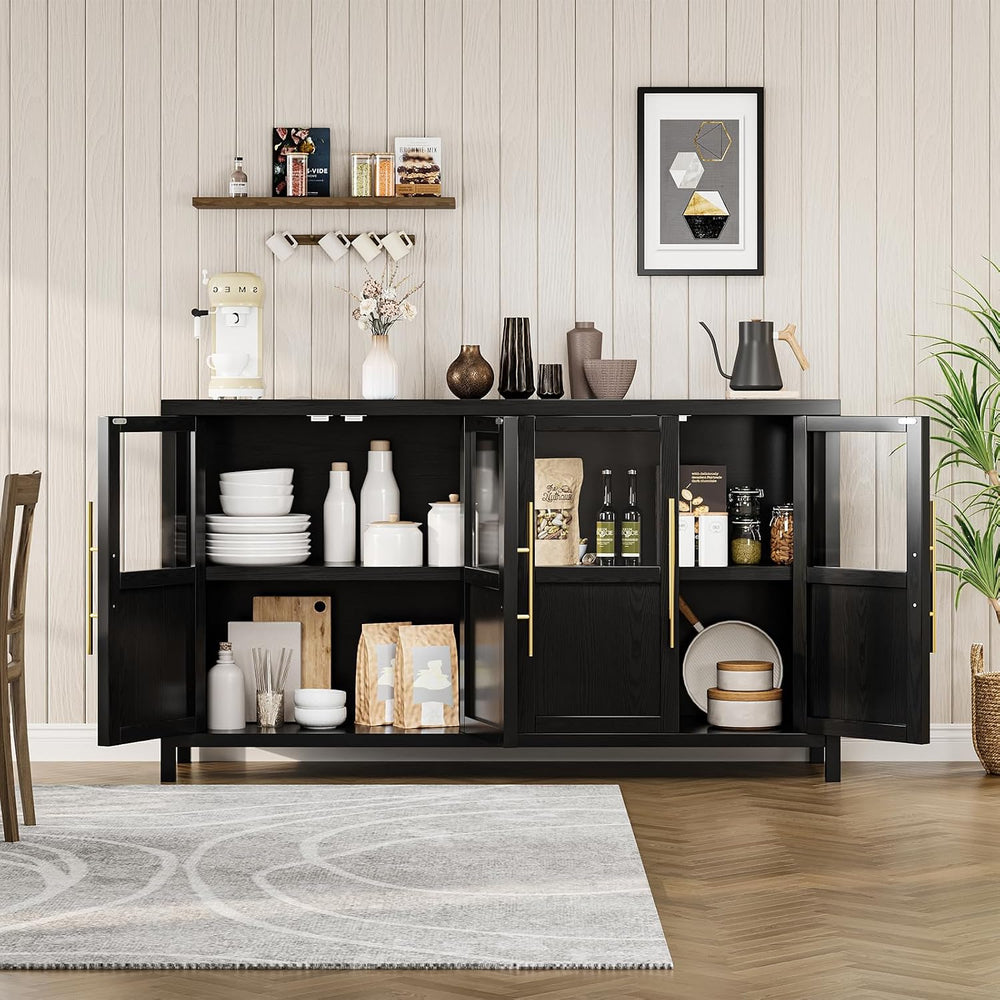 Garvee 55“ Large Buffet Cabinet with Storage, Sideboard Buffet Cabinet with G...