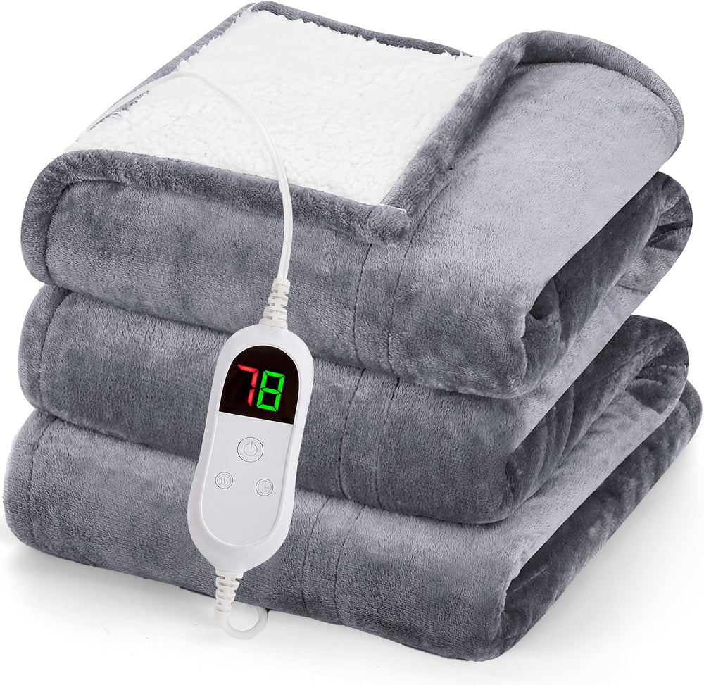 greenoak Heated Blanket Electric Throw 50"X60", Heating Blanket wit...