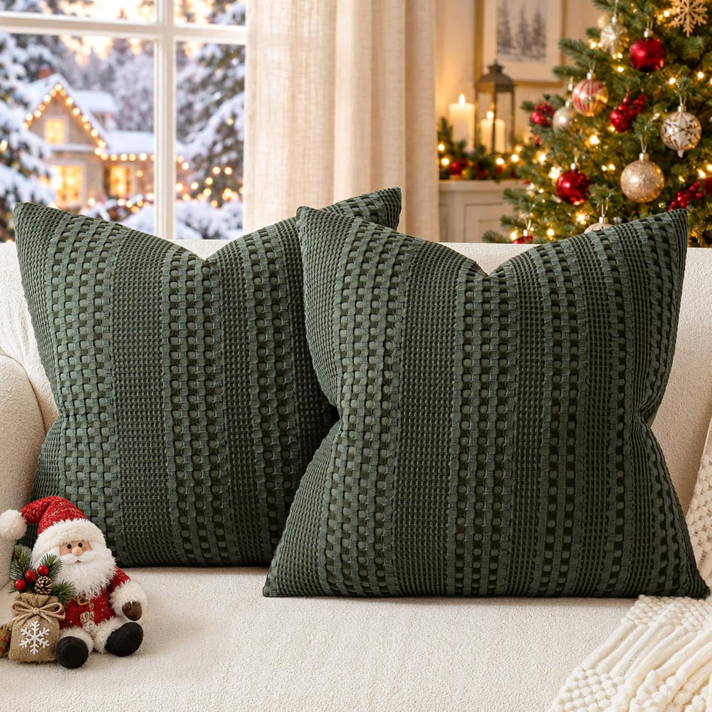 a moment 2 Pack Bamboo Fiber Pillow Covers - Waffle Weave, Ultra Soft & B...