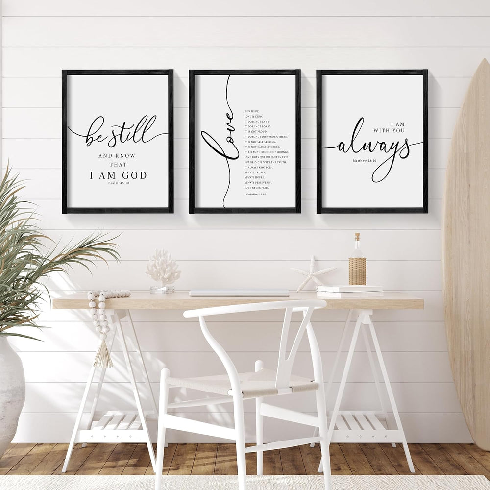 Heiple Framed Be Still and Know that I am God Sign Love is Patient Love is Ki...