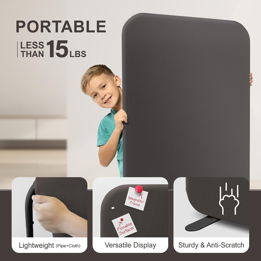 DECOLAB Room Divider Panel, Standing Privacy Partition Wall 29"x65"...