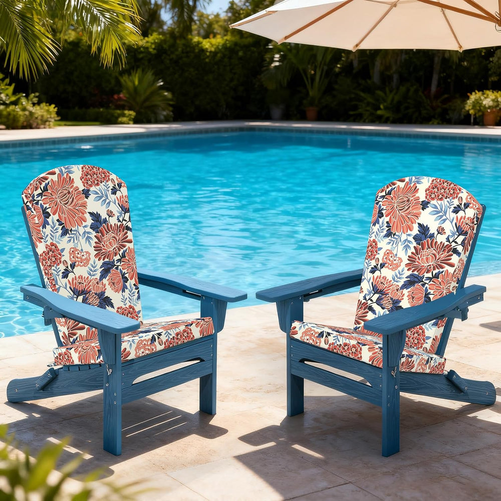 LVTXIII Adirondack Chair Cushions 48x20x2.5 Inch, Water Repellent, Fade Resis...