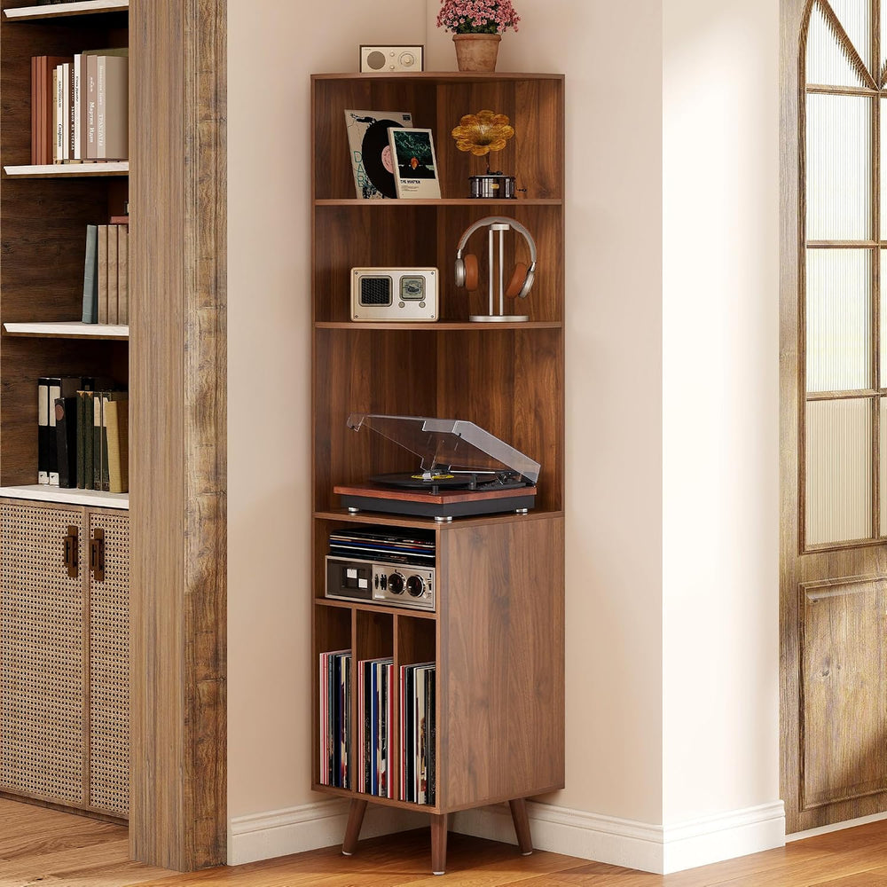 Corner Record Player Stand, 67'' Tall Turntable Stand Table