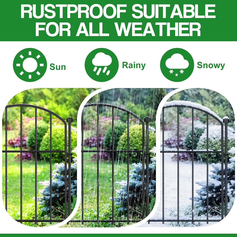 Decorative Garden Fence, 25-Pack No Dig Animal Barrier for Yard Edging