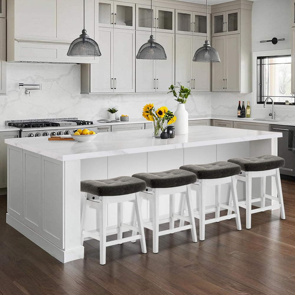 RNKSFX Counter Height Bar Stools Set of 3 for Kitchen Counter Farmhouse Moder...