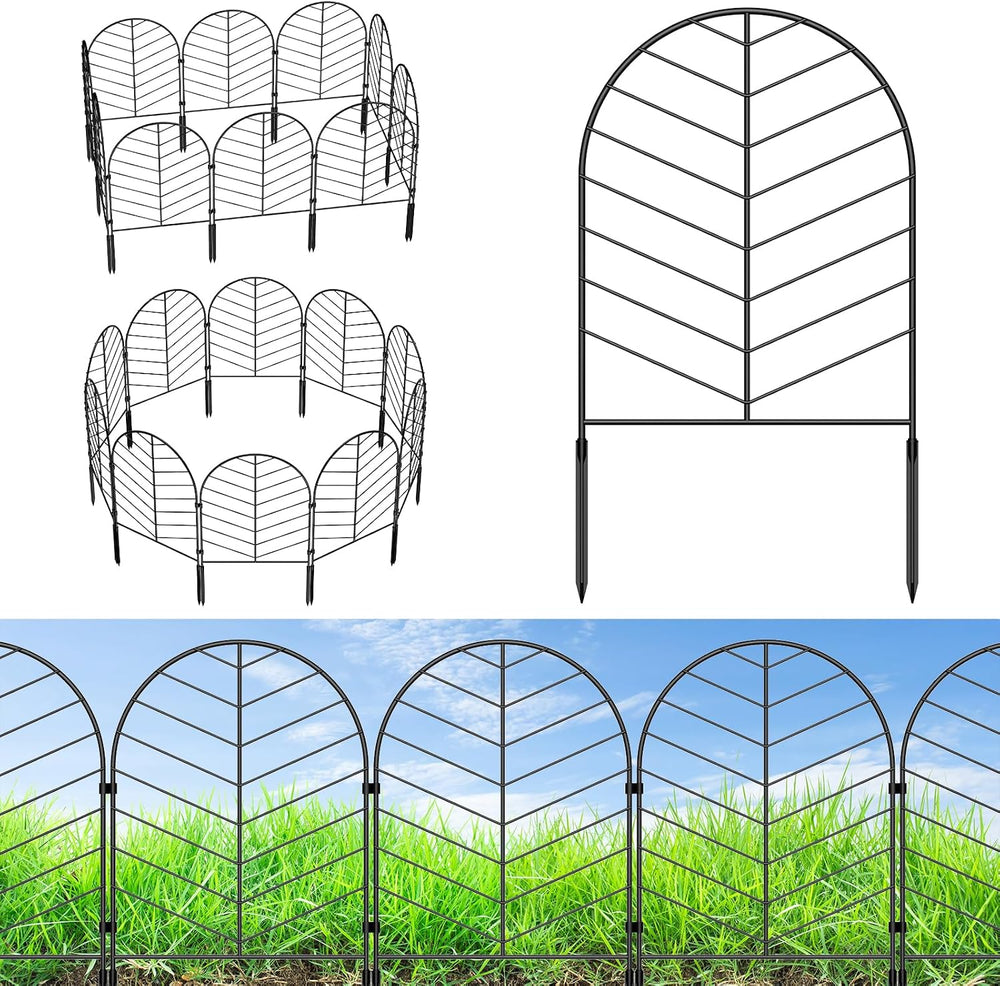 30 Pack Animal Barrier Garden Fence, Metal No Dig Panels, 32ft x 22in High