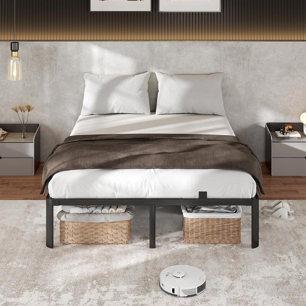 Metal Bed Frame King Size, 14 Inch Heavy Duty Platform Bedframe, Noise Free