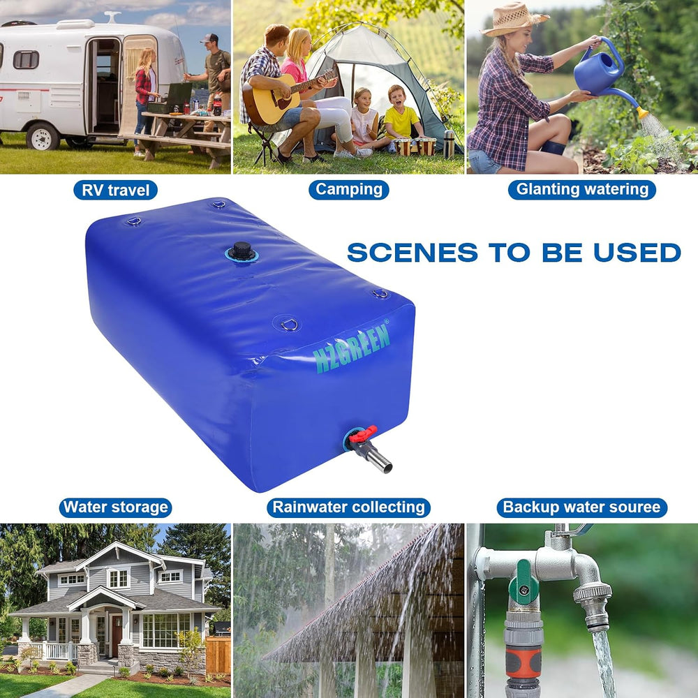 Water Bladder 1000L/260G Water Tank Storage Container Foldable Portable Large...