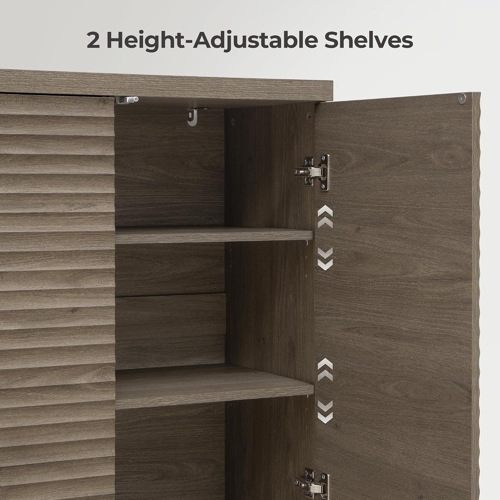 SICOTAS Buffet Cabinet with Storage Sideboard Cabinet with Doors & Shelves