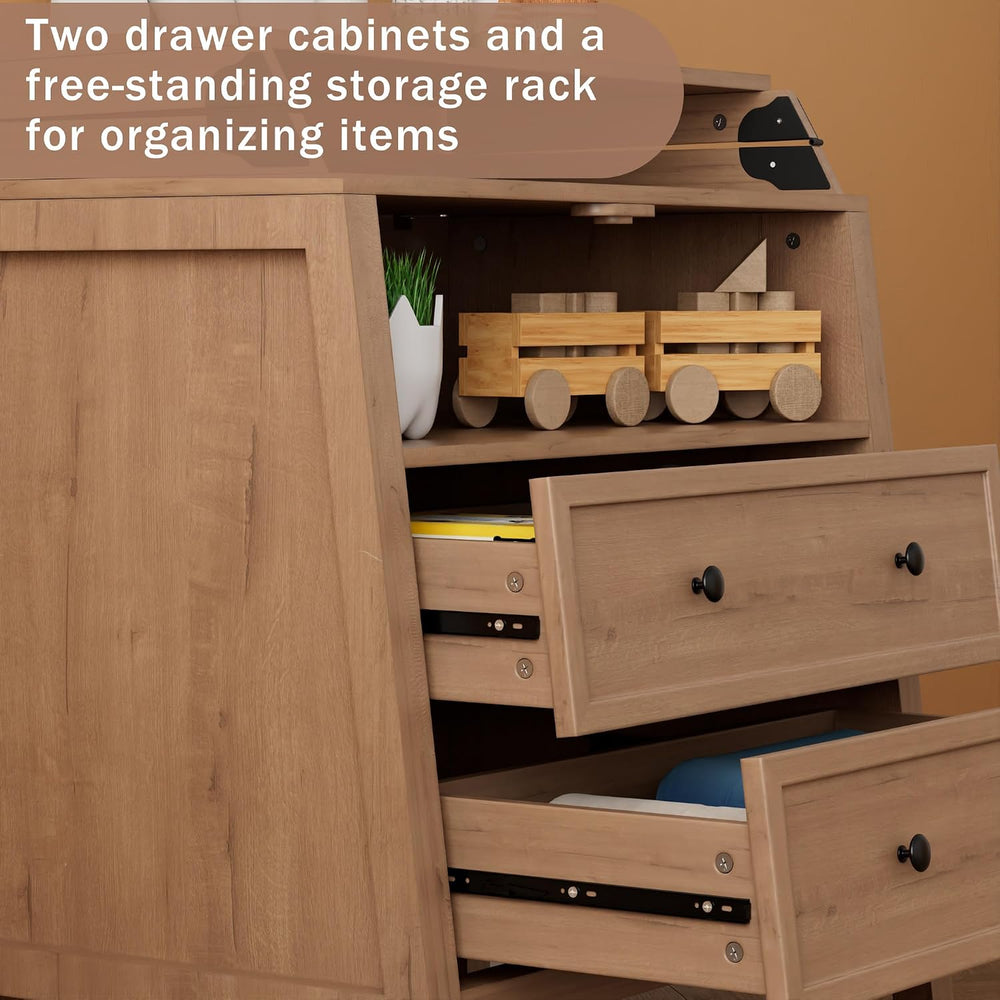 Changing Table Dresser with Foldable Tabletop
