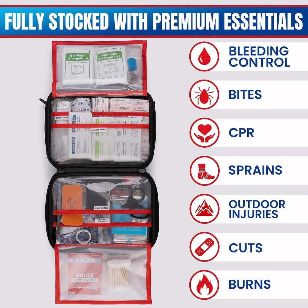 461 PCS | WaterProof First Aid Kit For Car, Home, Emergency & Travel