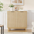 Fluted Cabinet with Storage, Mid Century Modern 2 Doors Sideboard Buffet