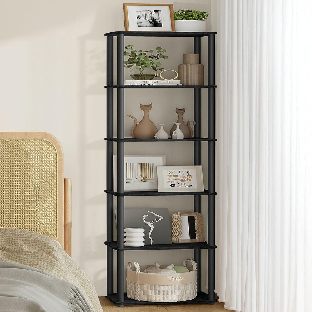 VASAGLE 6-Tier Shelf, Storage Shelves, Bookcase with Shelves, Living Room
