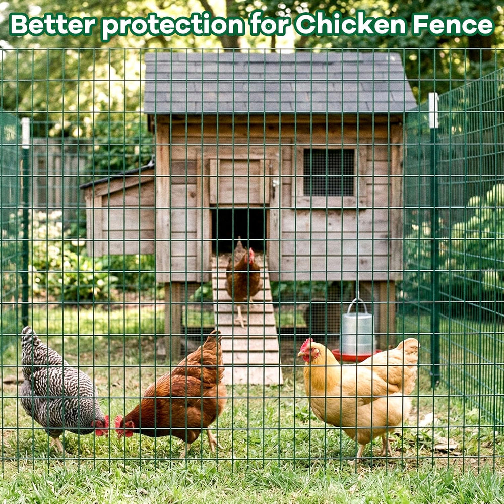 Wire Fence Green PVC Coated Welded Wire Fencing, Garden Fence Roll Vinyl Coat...