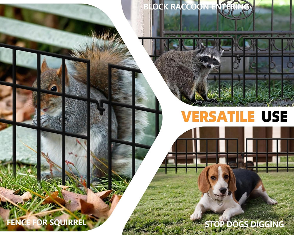 45.33ft(L) X 13in(H) Animal Barrier Fence No Dig, 32 Panels Rabbit Fences for...