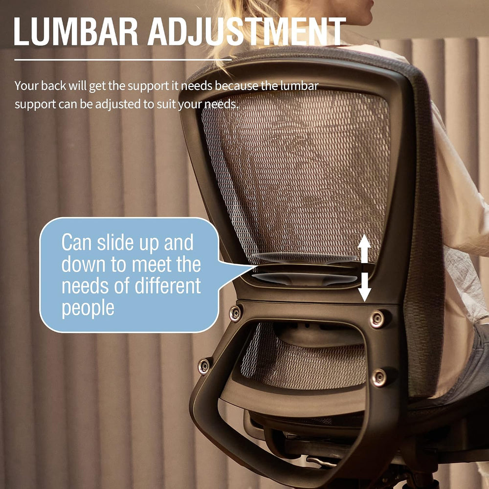 Ergonomic Mesh Office Chair,Comfy Computer Desk Chair - BIFMA 5.1 Certified C...