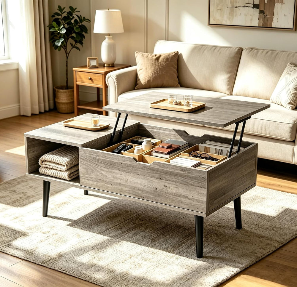 DUMOS Coffee Tables with Storage, Lifting Top for Living Room
