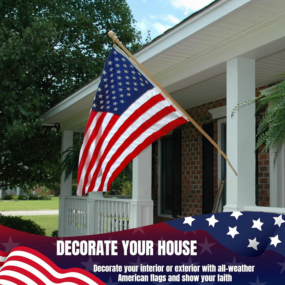 AOKIIE 5x8Ft American Flags for Outside, Heavy Duty Nylon US Flag TearProof